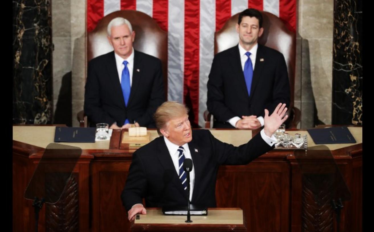The First Major Address of Pres. Trump to Congress