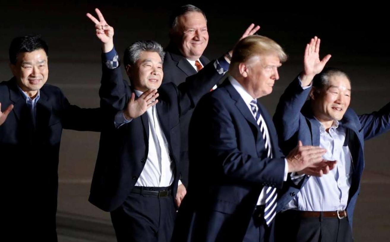 Trump Welcomes Home Three American Prisoners from North Korea
